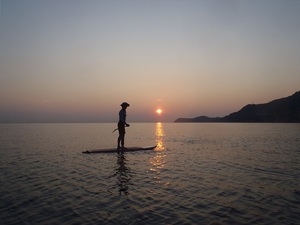 夕日に癒されて